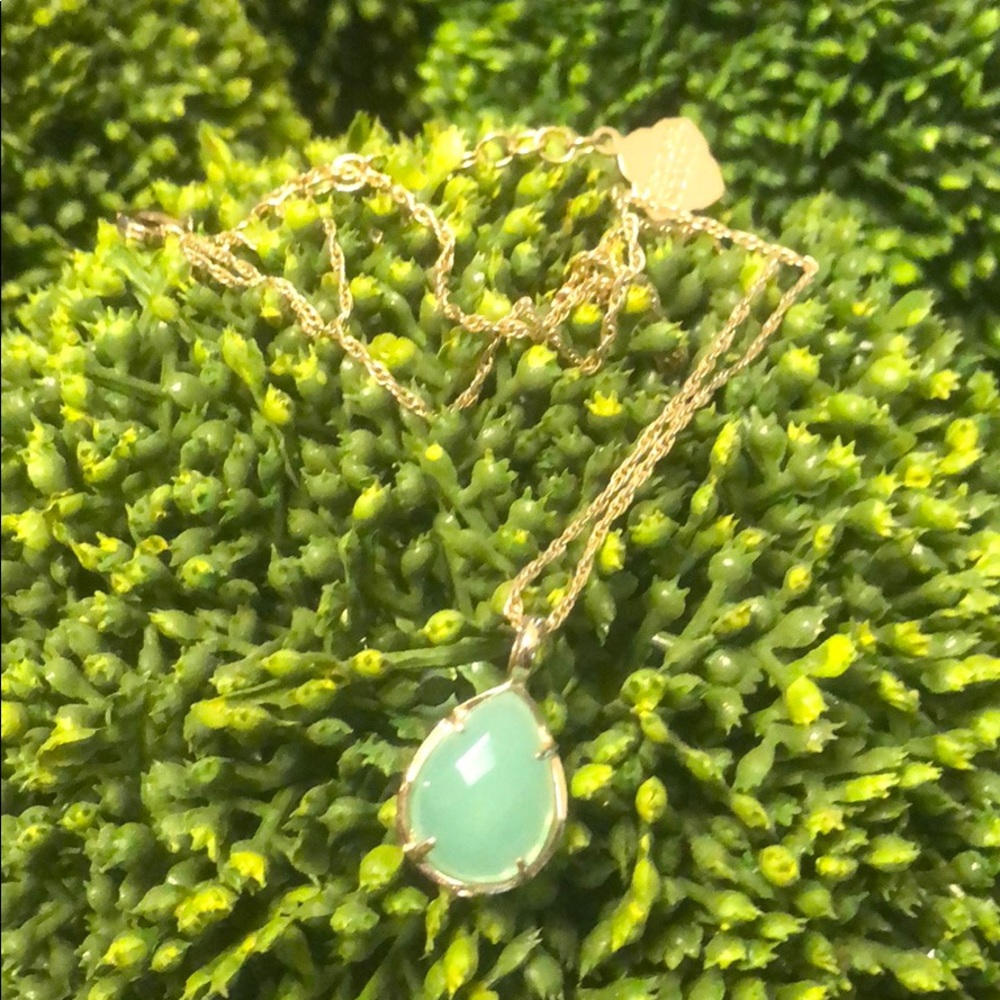 Kiri chalcedony teardrop necklace